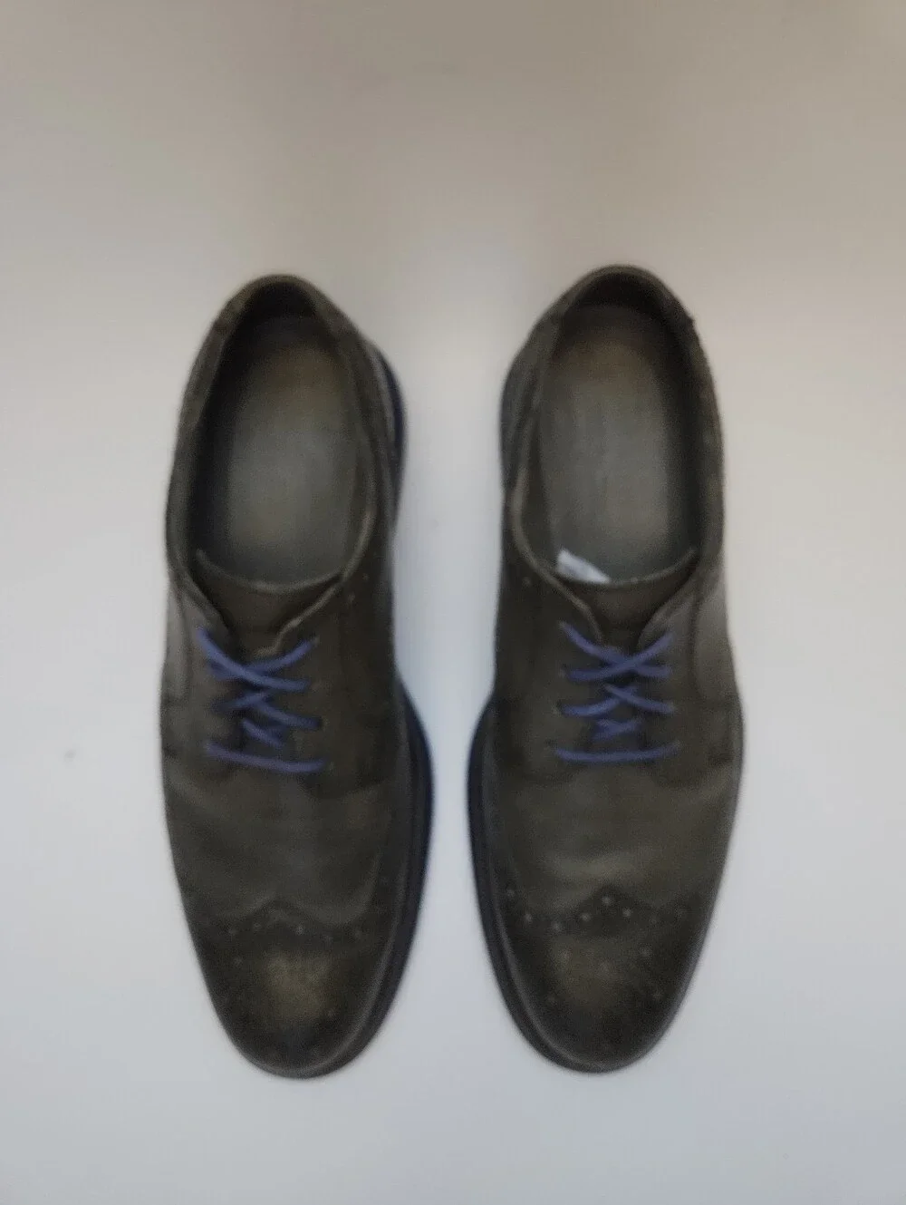 Sperry Top Sider Gold Cup Wingtip Oxfords Mens Sz 9.5M Gray Leather Dress Shoes